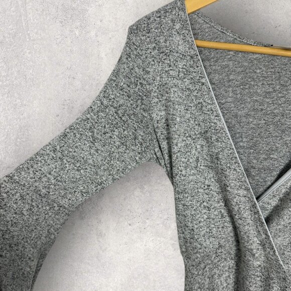 Anthropologie Cozy Cloud Fleece Faux Wrap Belted Sweater Dress Womens Size Small - Picture 6 of 15